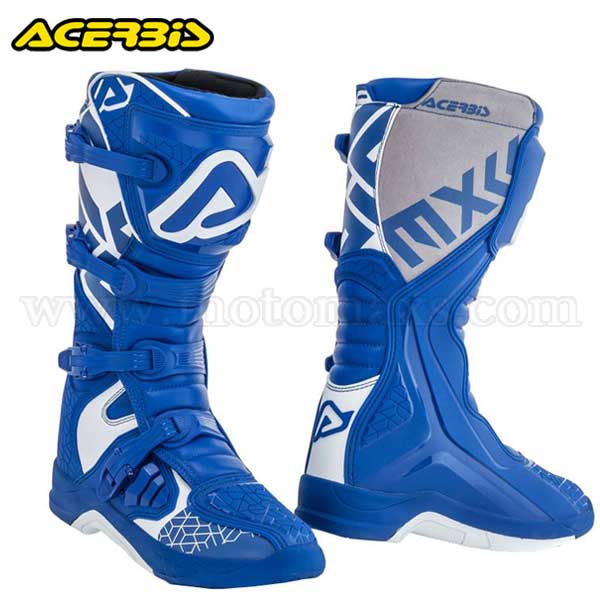 Botas Cross Acerbis "X-Team" Azules-Blancas.