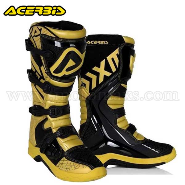 Botas Cross Acerbis "X-Team" Oro-Negras.