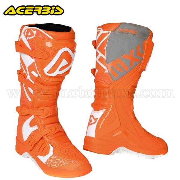 Botas Cross Acerbis "X-Team" Naranjas-Blancas.