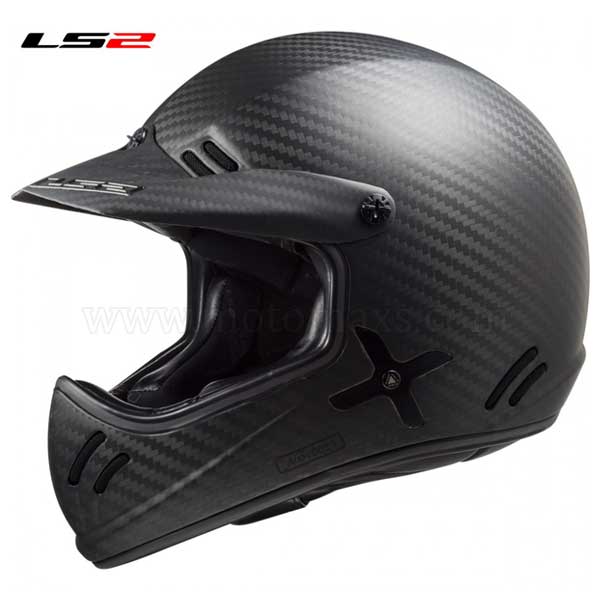 Casco Cross LS2 Xtra MX471 "Solid" Carbono Mate.