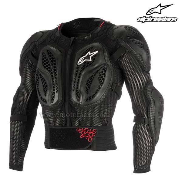 Peto Integral Alpinestars Infantil "Action Bionic" Negro-Rojo.