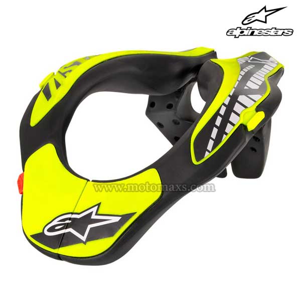 Collarín Alpinestars Infantil Negro-Amarillo Flúor.