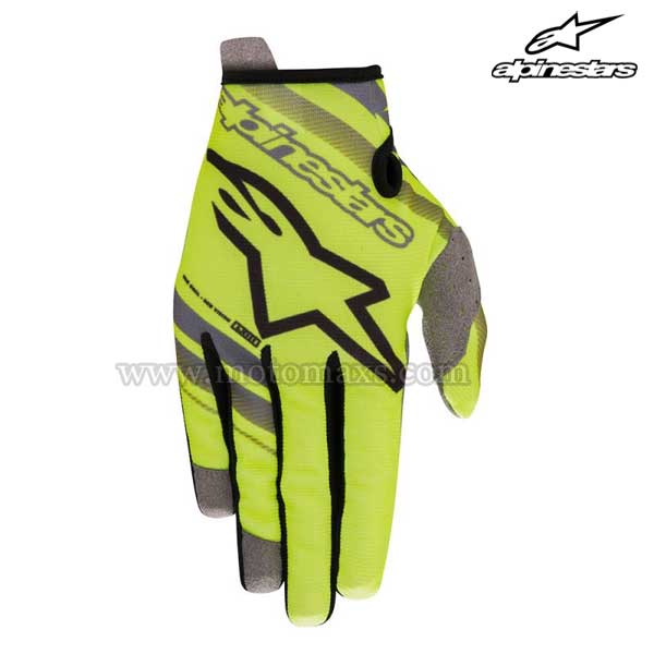 Guantes Cross Alpinestars Infantil "Radar" Amarillos FL-Negros.