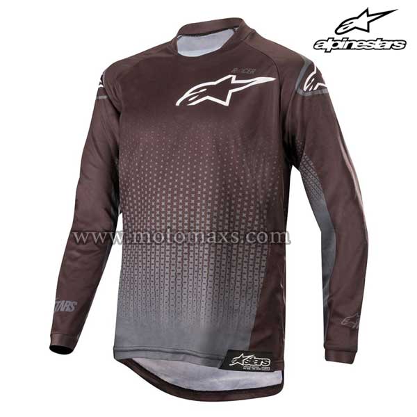 Camiseta Alpinestars Infantil "Racer Graphite" Negra-Antracita.
