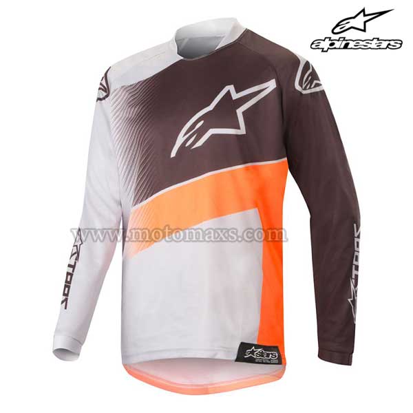 Camiseta Alpinestars Infantil "Racer Supermatic" Gris-NJ FL-NG.