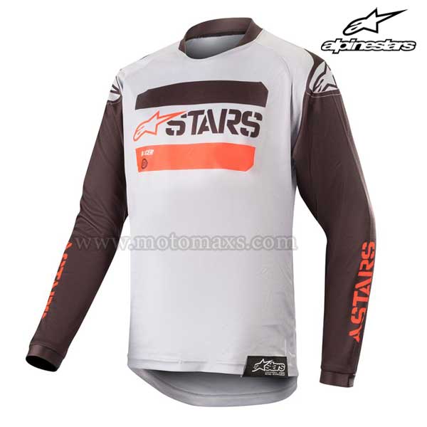 Camiseta Alpinestars Infantil "Racer Tactical" Negra-Gris-RJ FL.